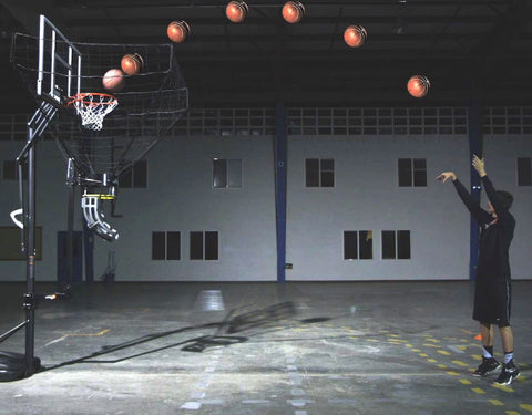 The ProShot Return Basketball Shot Trainer develops a superior shot form naturally.